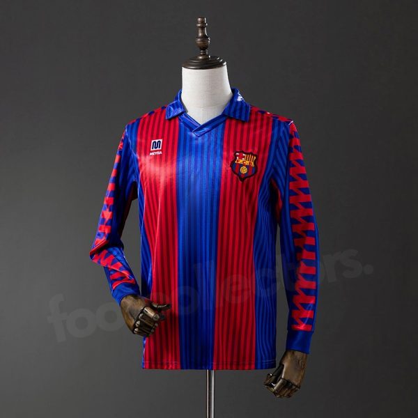 Maillot Barca Domicile 1992 Manches Longues