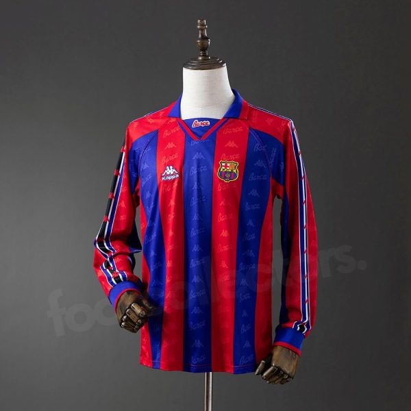 Maillot Barca Domicile 1996-1997 Manches Longues