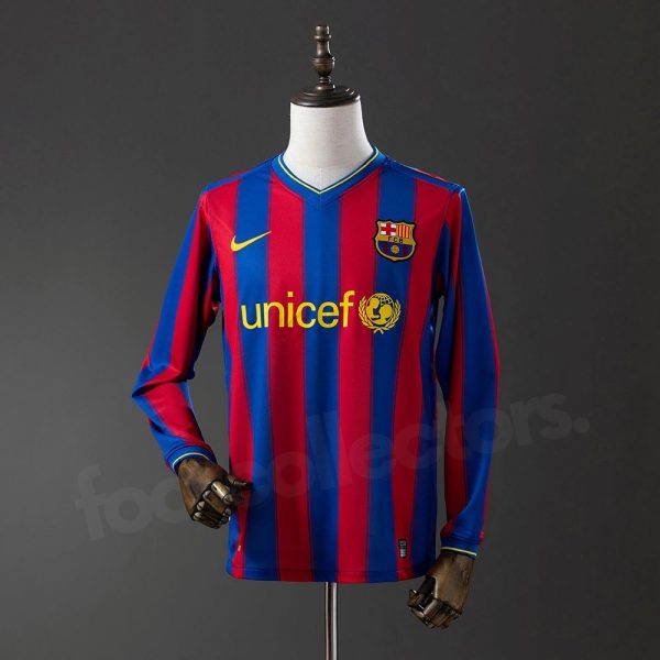 Maillot Barca Domicile 2009-2010 Manches Longues