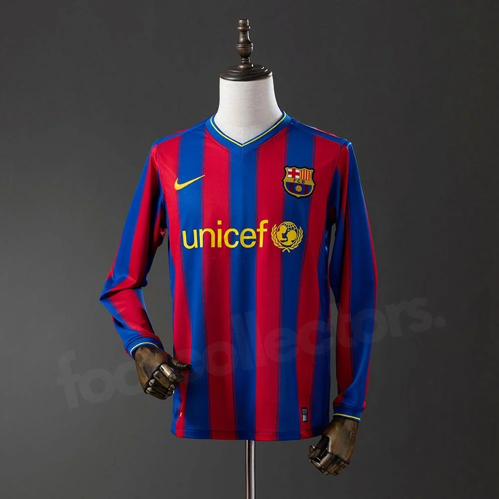 Maillot Barca Domicile 2009-2010 Manches Longues (1)