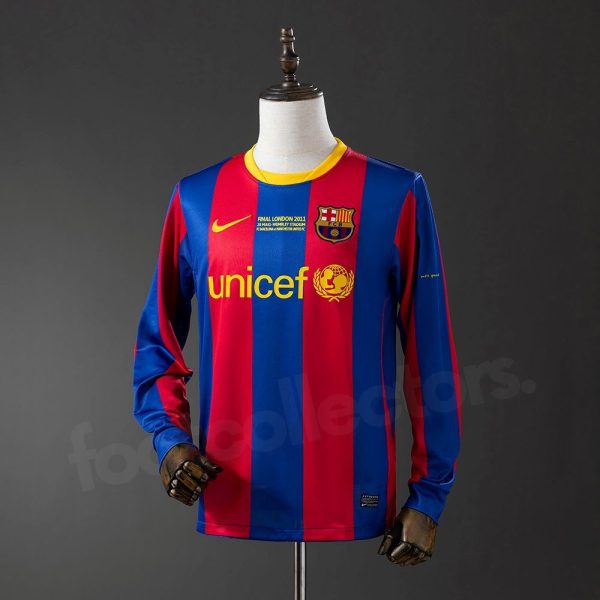 Maillot Barca Domicile 2010-2011 Champions League Manches Longues