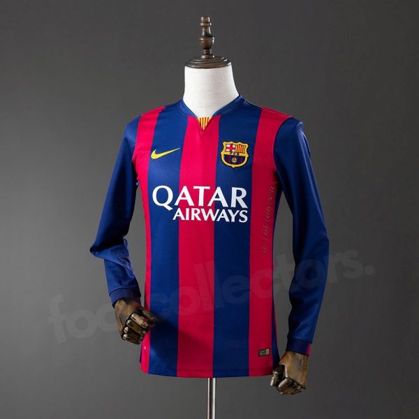 Maillot Barca Domicile 2014-2015 Manches Longues