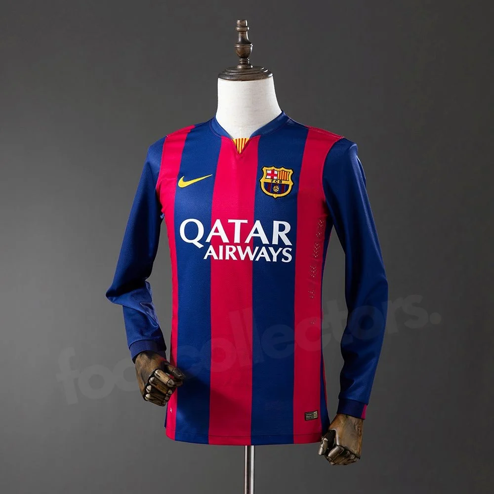 Maillot Barca Domicile 2014-2015 Manches Longues (1)