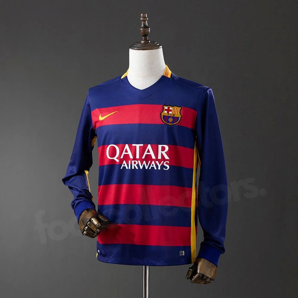 Maillot Barca Domicile 2015-2016 Manches Longues (1)