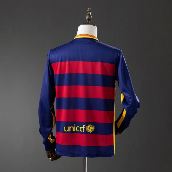 Maillot Barca Domicile 2015-2016 Manches Longues