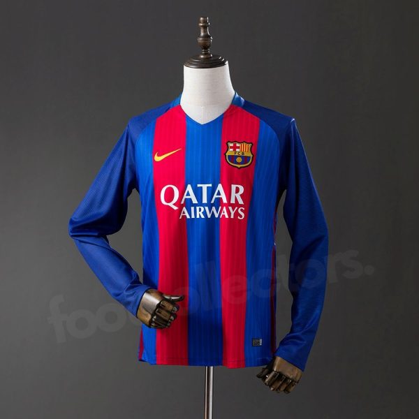 Maillot Barca Domicile 2016-2017 Manches Longues