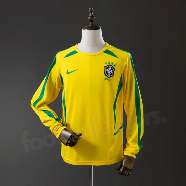 Maillot Bresil Domicile 2002 Manches Longues