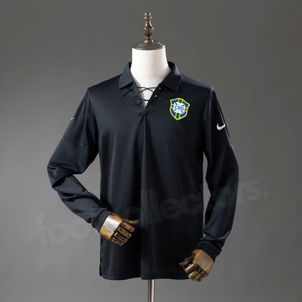 Maillot Bresil Edition Speciale 2004 Manches Longues Noir