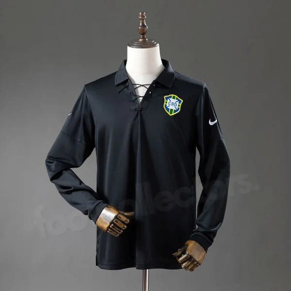 Maillot Bresil Edition Speciale 2004 Manches Longues Noir