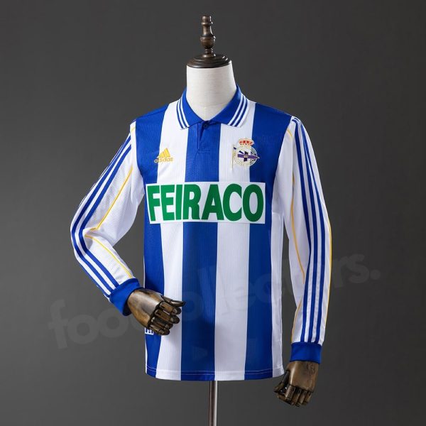 Maillot Deportivo La Corogne Domicile 1999-2000 Manches Longues