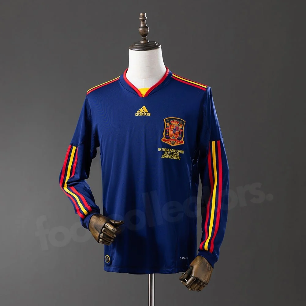 Maillot Espagne Exterieur 2010 Manches Longues