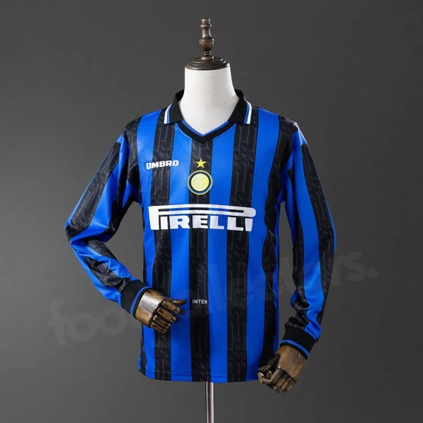 Maillot Inter Milan Domicile 1997 1998 Manches Longues