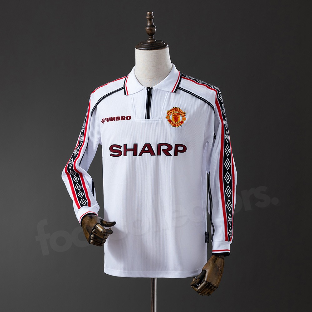 Maillot Manchester United Exterieur 1998-1999 Speciale Edition Manches Longues (1)