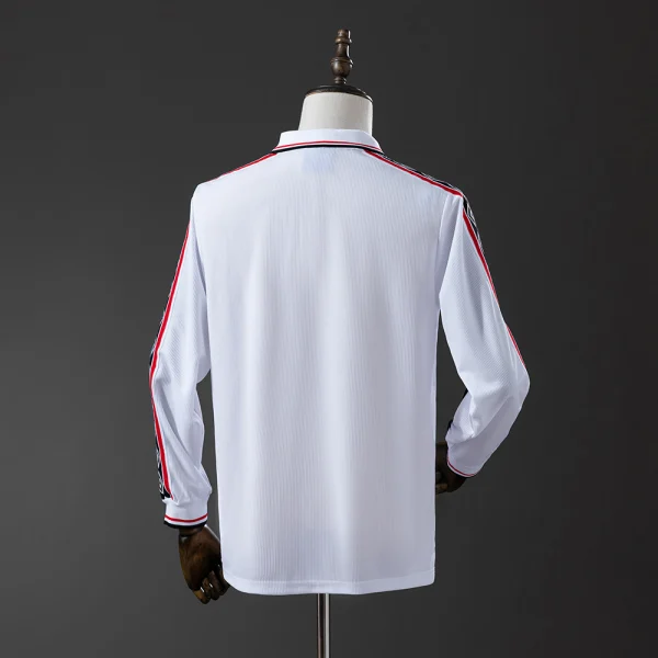 Maillot Manchester United Exterieur 1998-1999 Speciale Edition Manches Longues