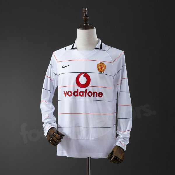 Maillot Manchester United Exterieur 2003-2005 Manches Longues