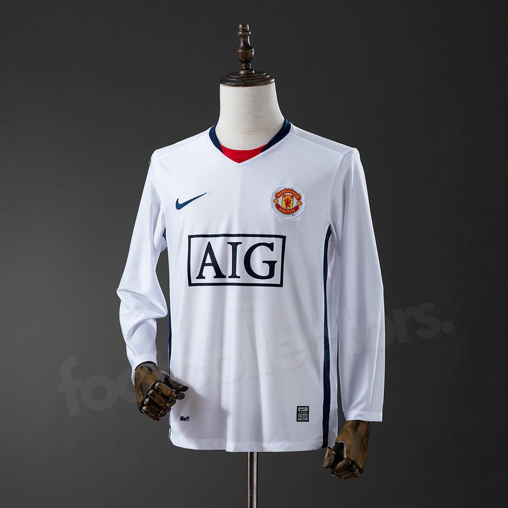 Maillot Manchester United Exterieur 2008-2009 Manches Longues (1)