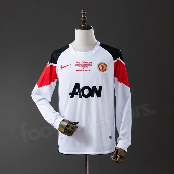 Maillot Manchester United Exterieur 1998-1999 Manches Longues Champions League