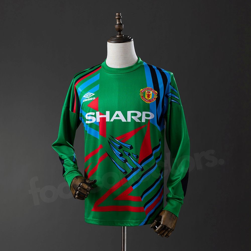 Maillot Manchester United Gardien 1992-1994 Vert Manches Longues (1)