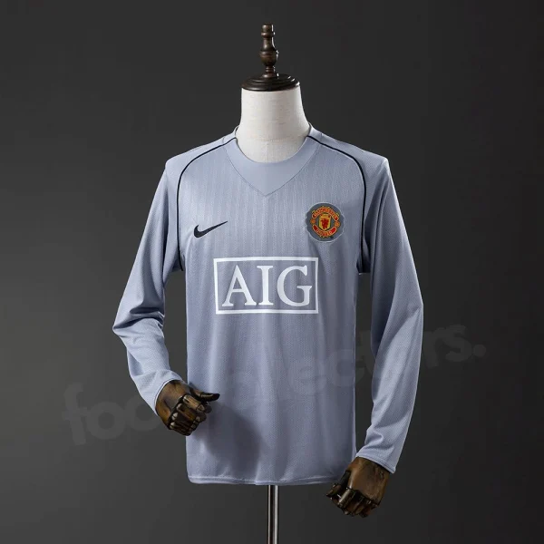 Manchester United Goalkeeper Shirt 2007 Long Sleeve Grey