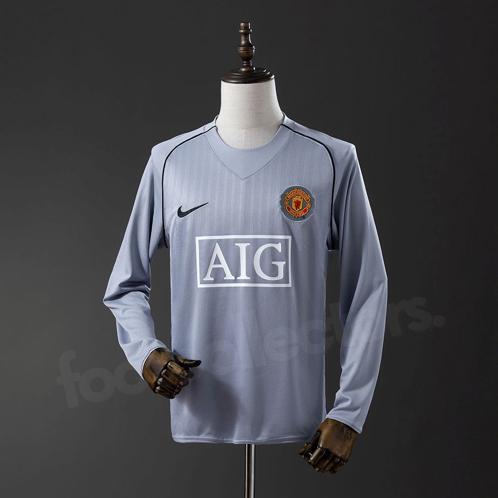 Maillot Manchester United Gardien 2007 Manches Longues Gris (1)