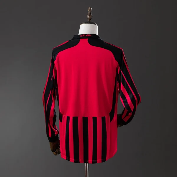 Maillot Milan AC Domicile 2007-2008 Manches Longues