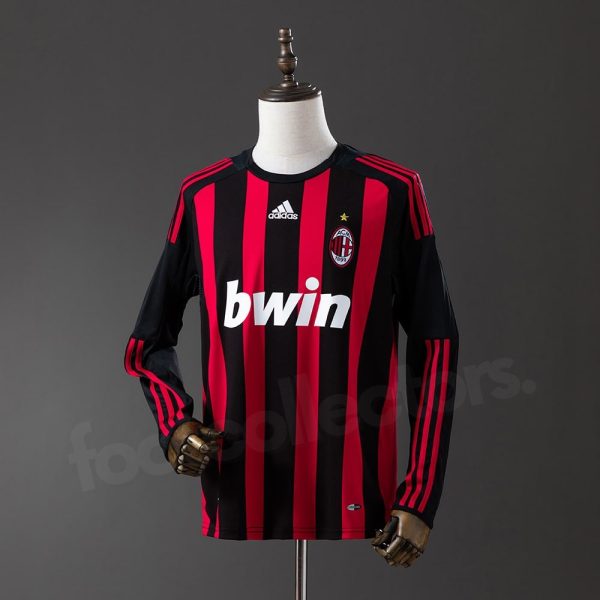 Maillot Milan AC Domicile 2008-2009 Manches Longues