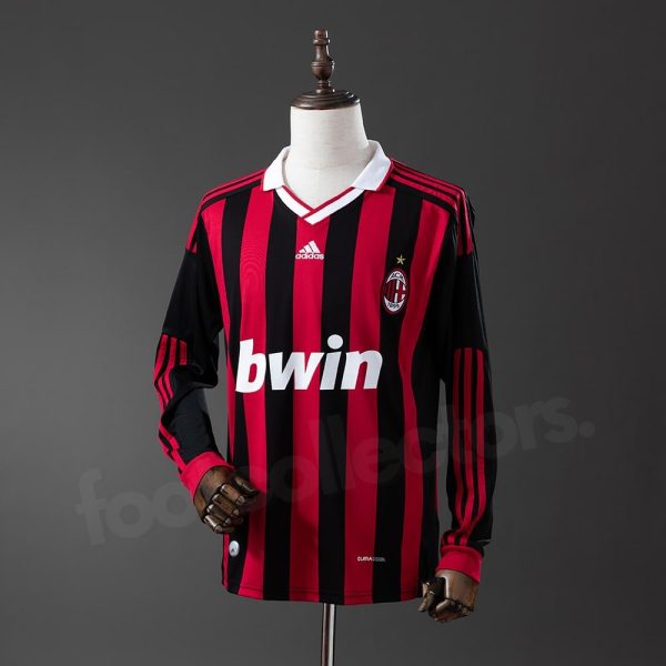 Maillot Milan AC Domicile 2009-2010 Manches Longues