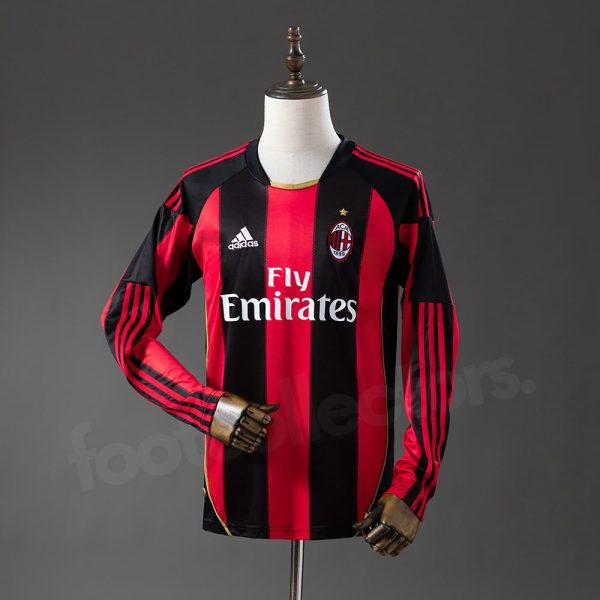 Maillot Milan AC Domicile 2010 2011 Manches Longues