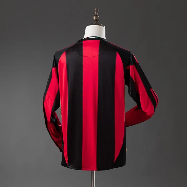 Camiseta AC Milan Local 2010 2011 Manga Larga