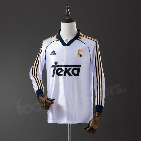Maillot Real Madrid Domicile 1998-2000 Manches Longues