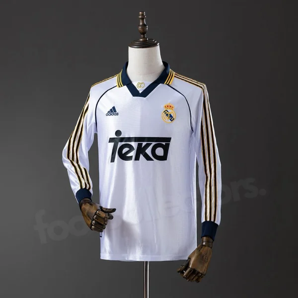 Maillot Real Madrid Domicile 1998-2000 Manches Longues