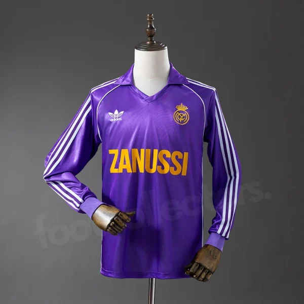Maillot Real Madrid Exterieur 1984-1985 Manches Longues