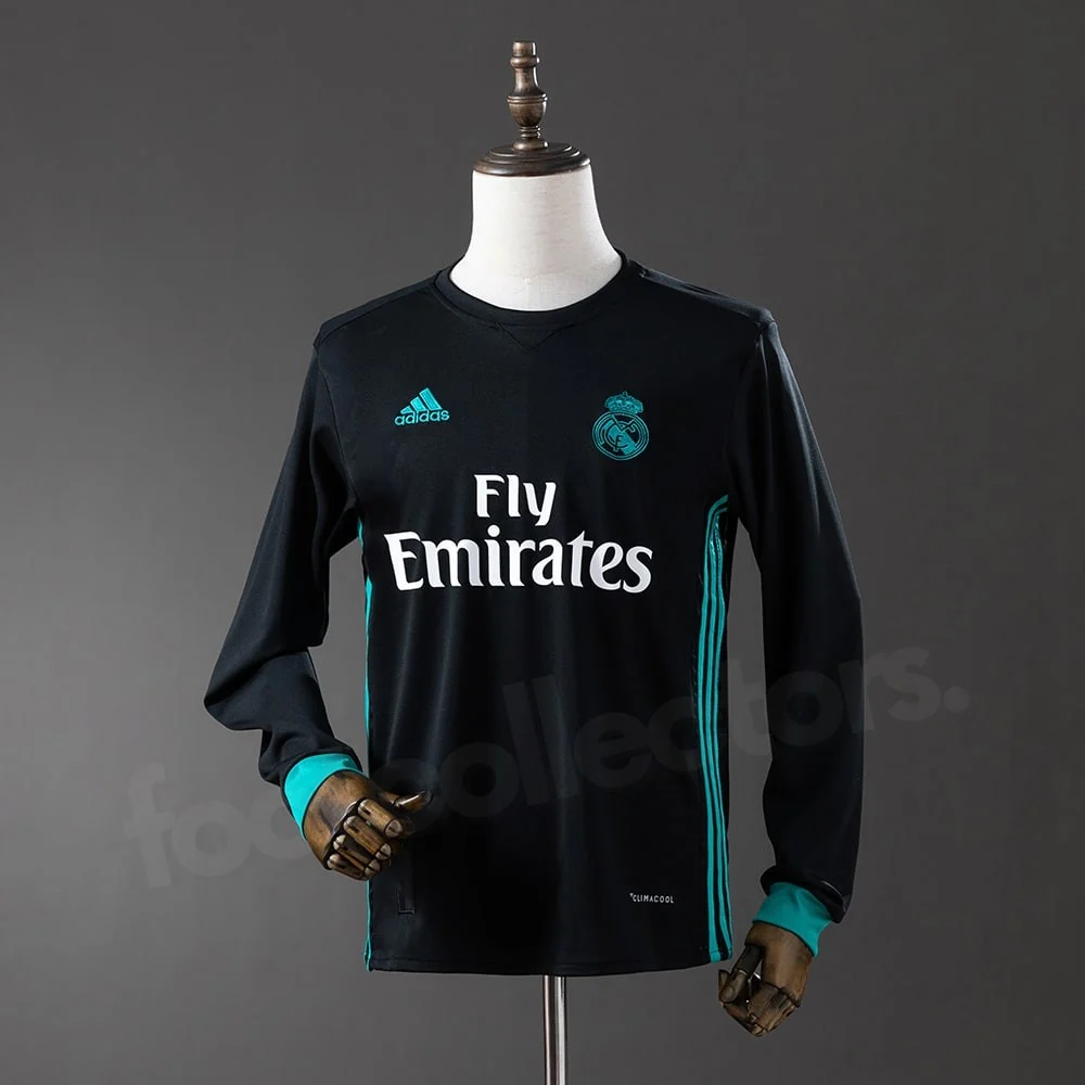 Maillot Real Madrid Exterieur 2017-2018 Manches Longues (1)
