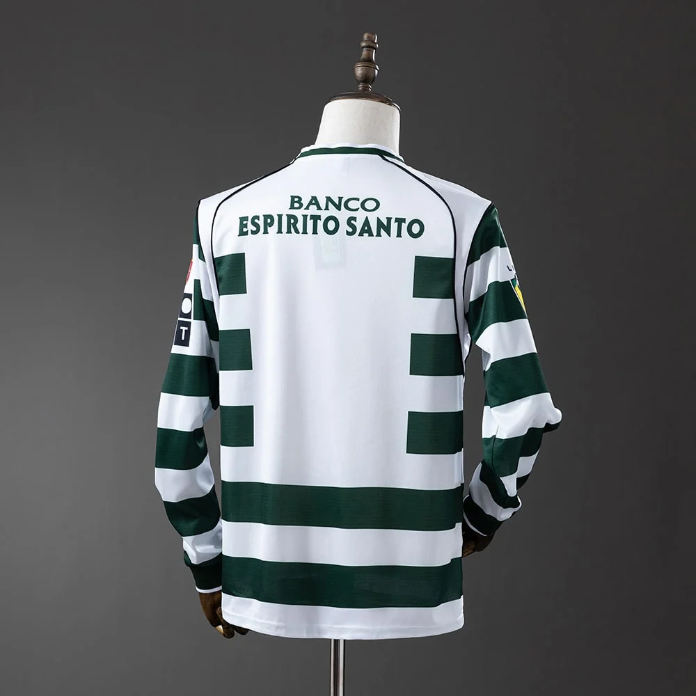 Maillot Sporting Lisbonne Domicile 2001-2003 Manches Longues