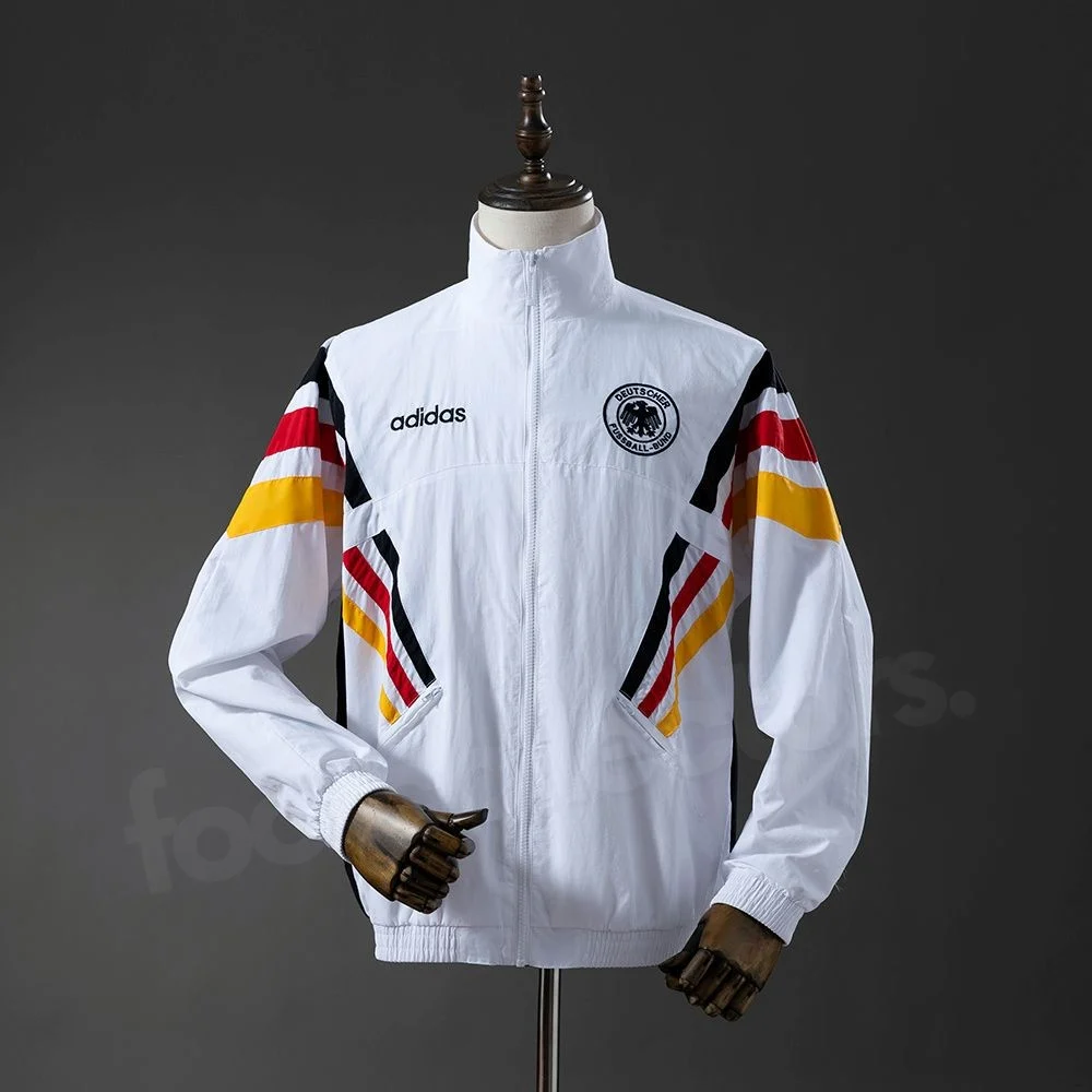 Chaqueta de chándal Adidas de Alemania, blanca (1)