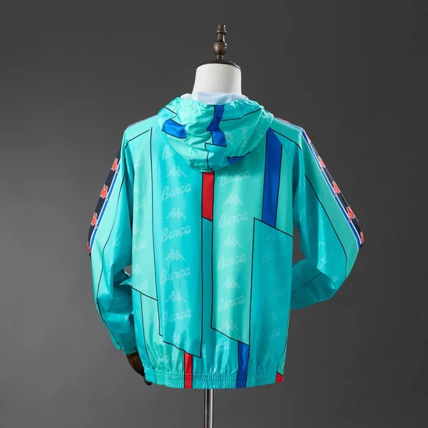 Veste Survetement Barca Kappa Bleu Turquoise
