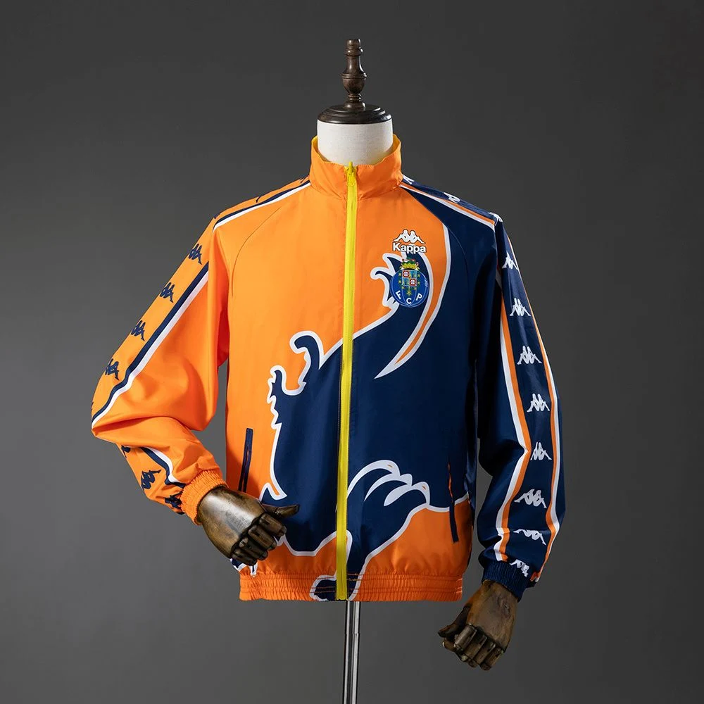 Veste Survetement FC Porto Reversible Orange et Jaune (2)