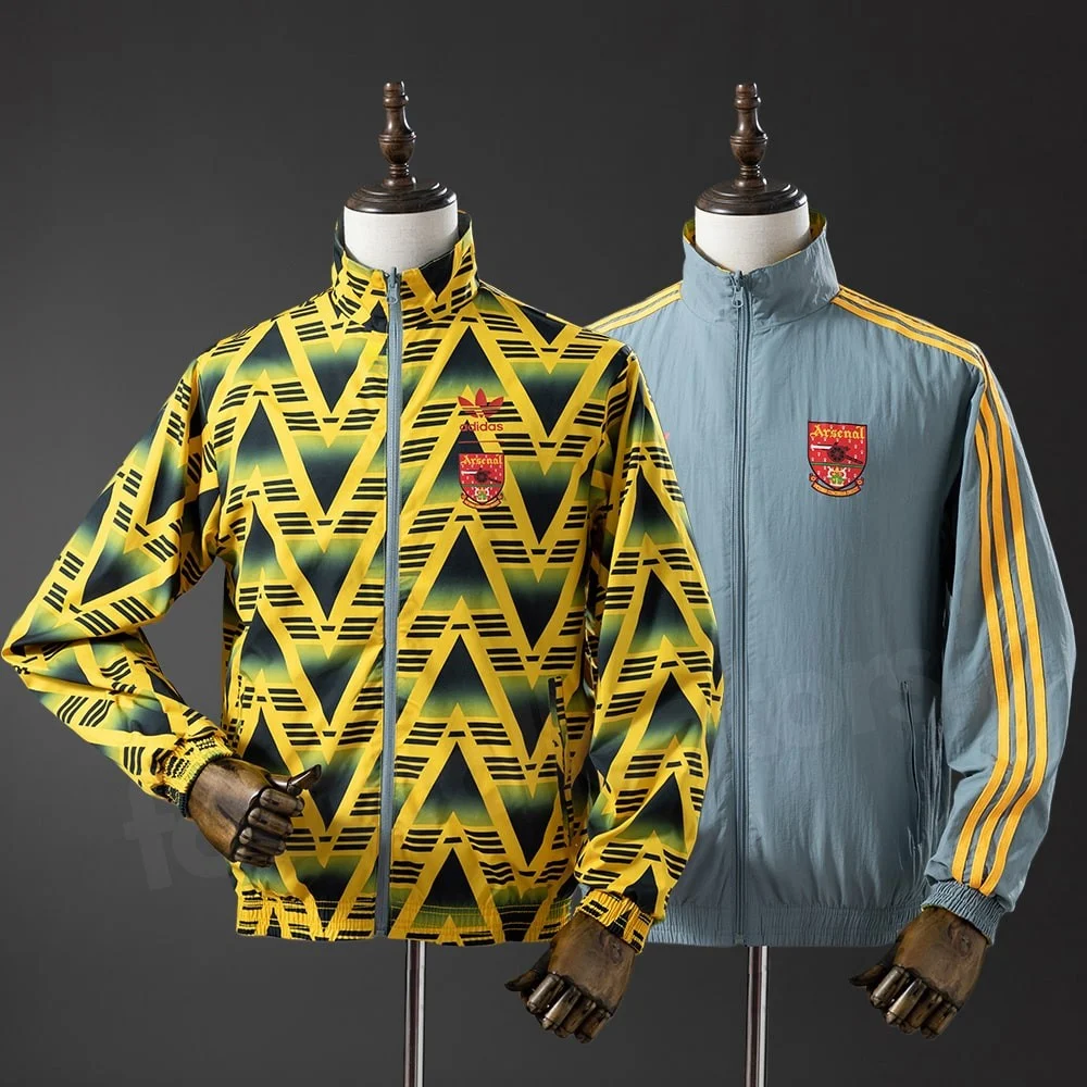 Veste Survetement Reversible Arsenal Adidas Jaune (1)