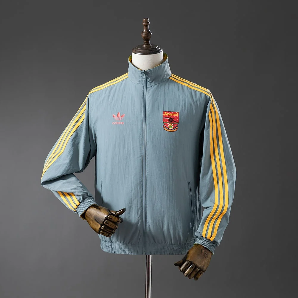 Veste Survetement Reversible Arsenal Adidas Jaune (4)