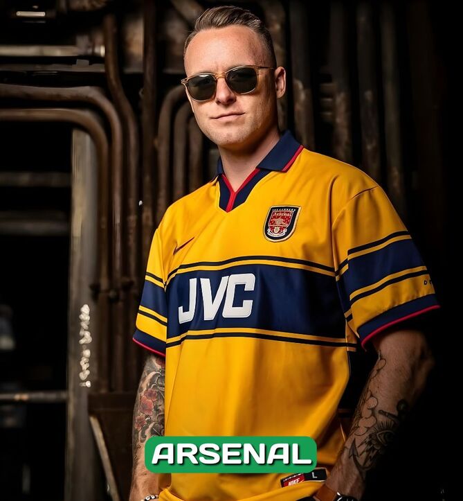 maillots arsenal retro vintage