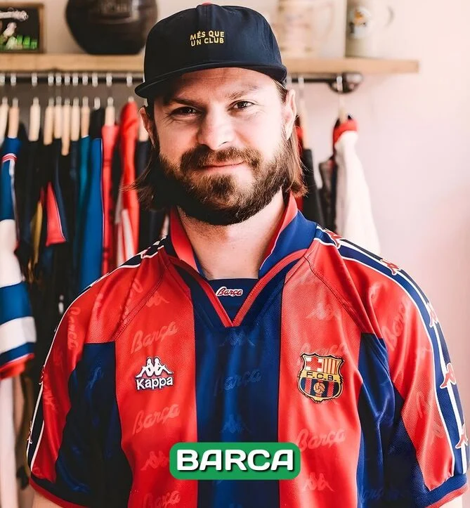 maillots barca retro vintage