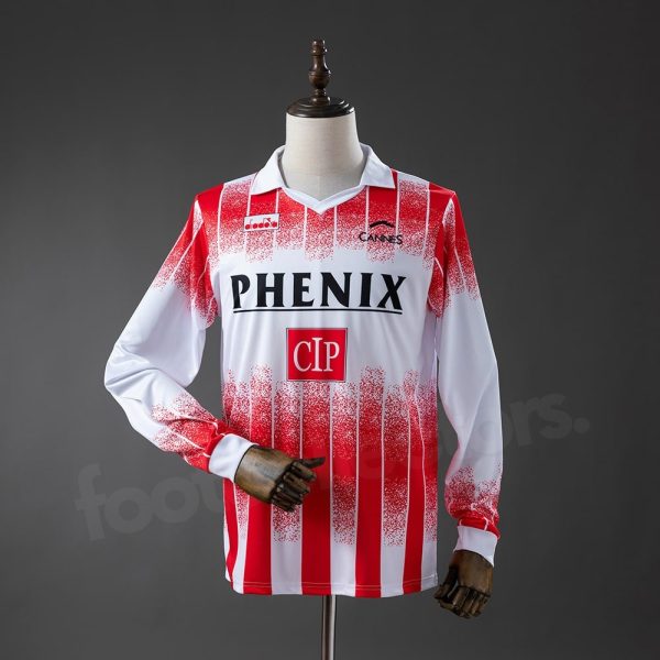 Maillot AS Cannes Domicile 1991-1992 Manches Longues