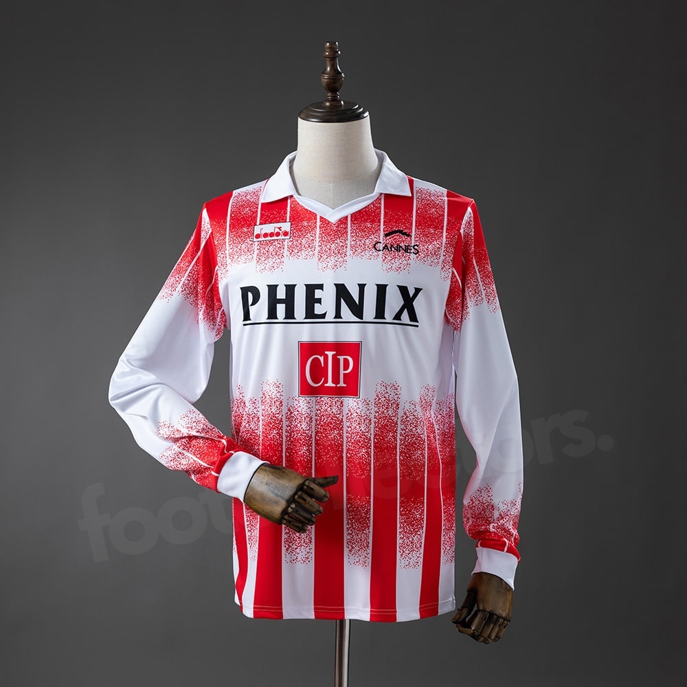 Maillot AS Cannes Domicile 1991-1992 Manches Longues