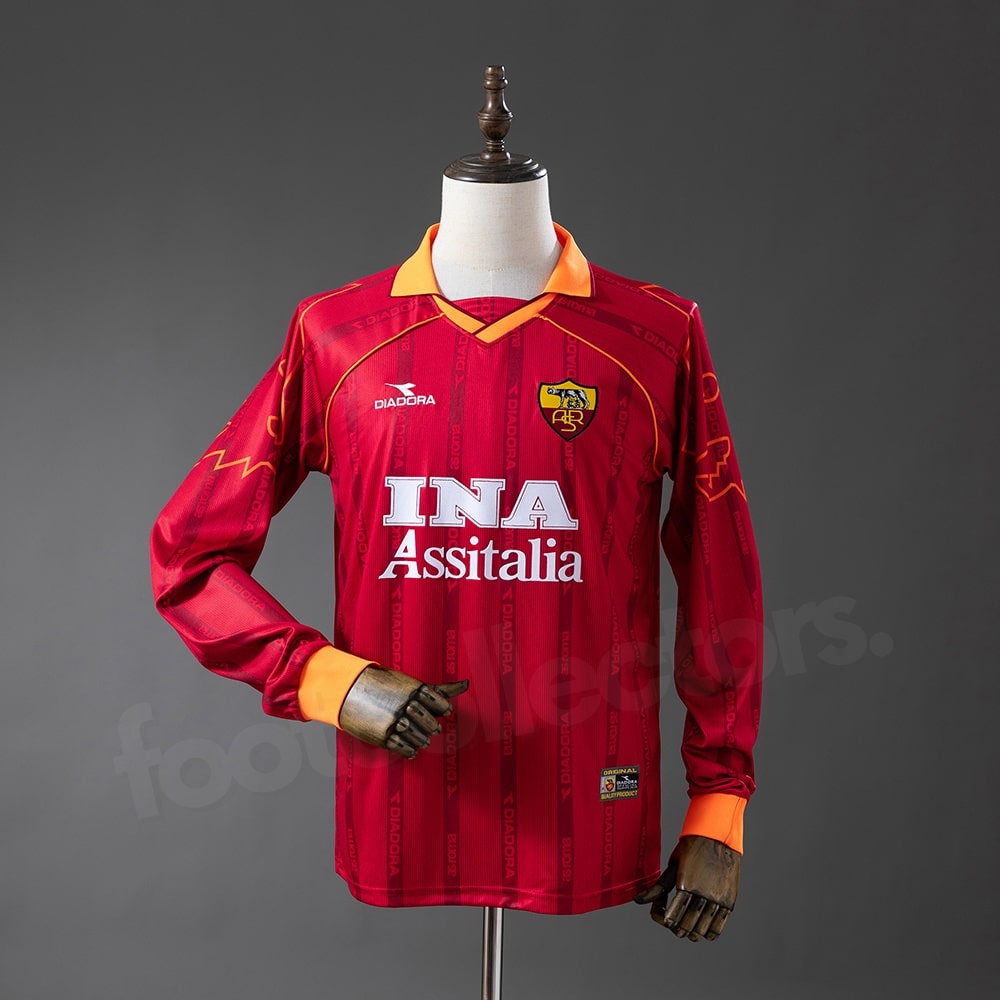 Maillot AS Roma Domicile 1999-2000 Manches Longues