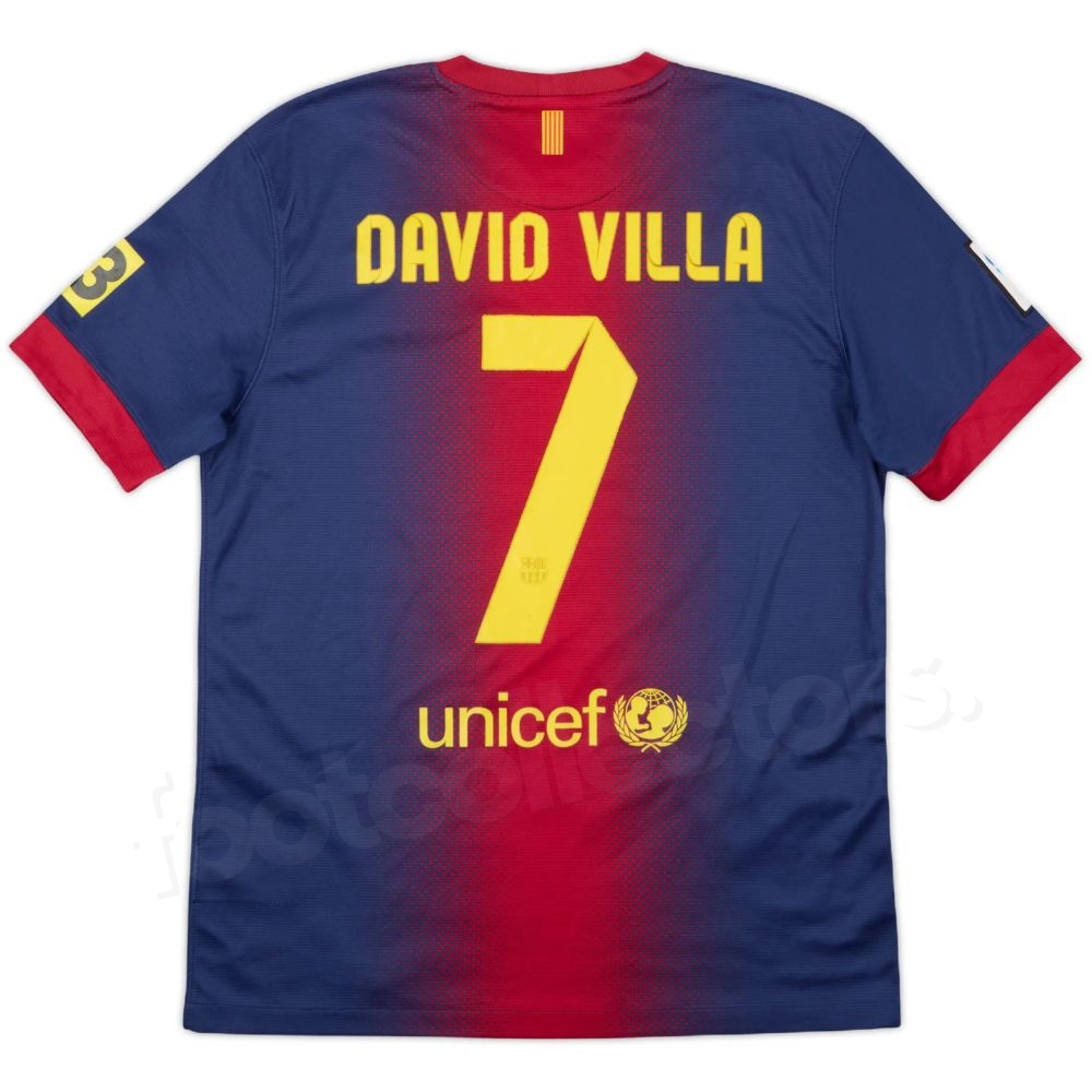 Maillot Barca Domicile 2012-2013 David Villa