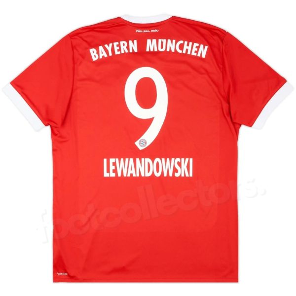 Maillot Bayern Munich Domicile 2017-2018 Lewandowski
