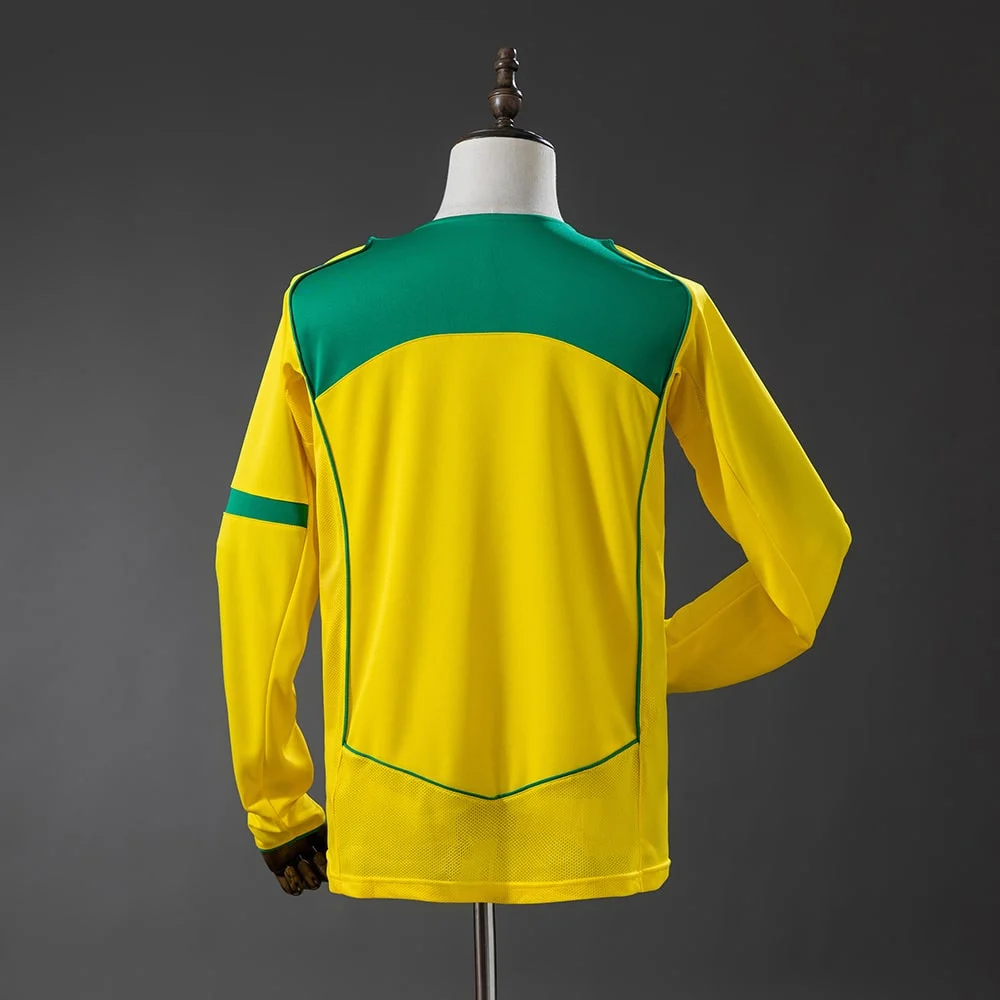 Maillot Bresil Domicile 2004 Manches Longues