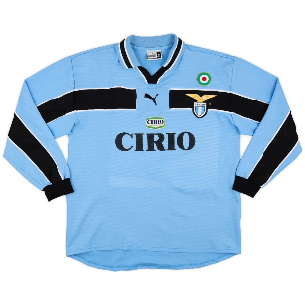 Maillot Lazio Domicile 1998-2000 Salas Manches Longues