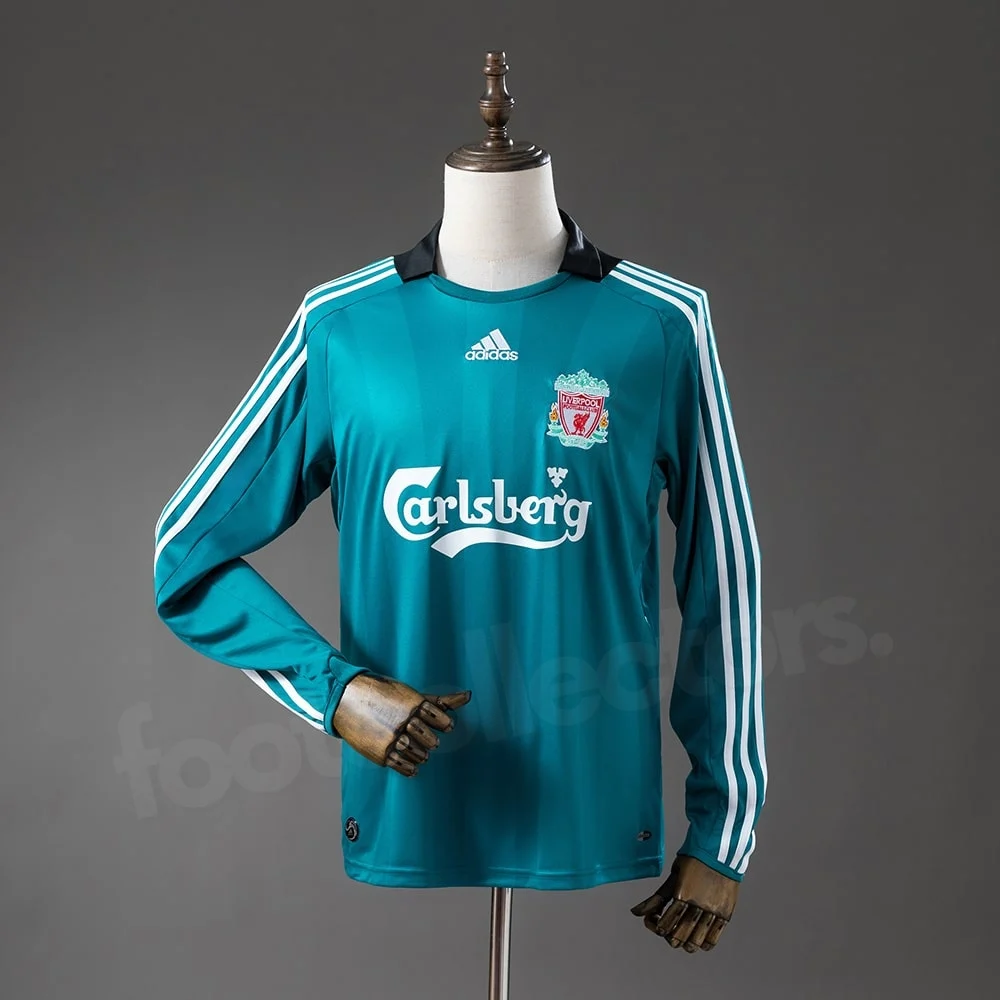 Maillot Liverpool Exterieur 2008-2009 Manches Longues