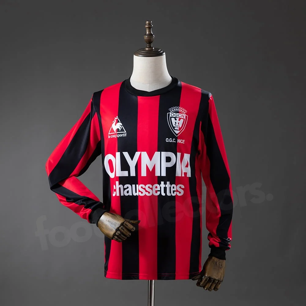 Maillot OGC Nice Domicile 1977-1978 Manches Longues